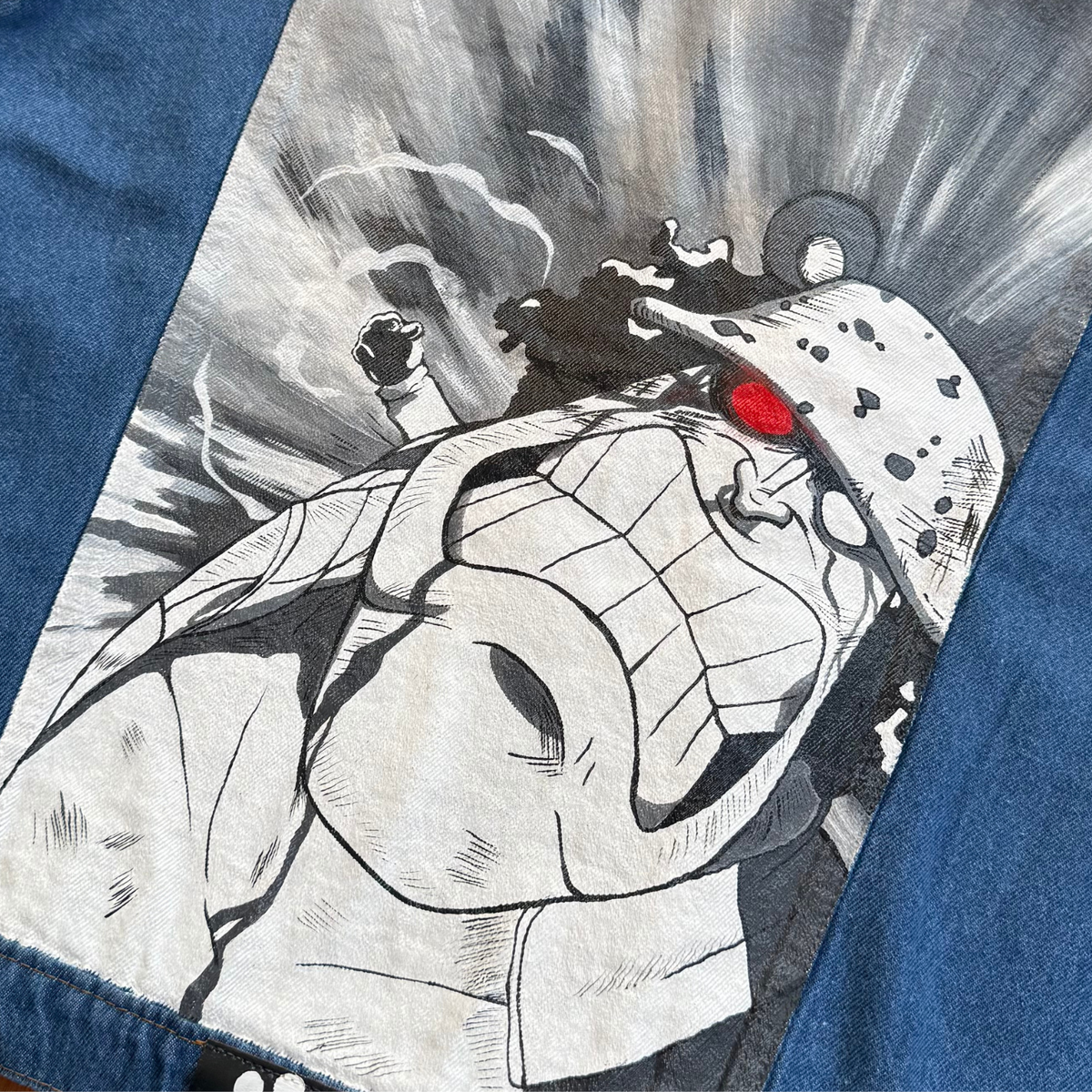 Campera de Jean Customizada One Piece Kuma Hombre