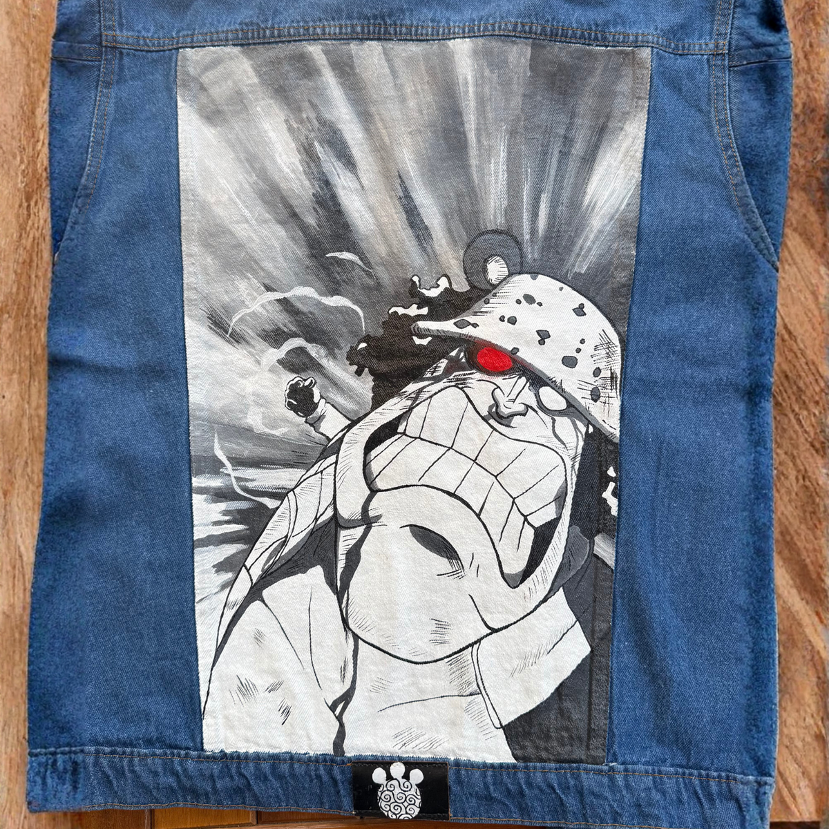 Campera de Jean Customizada One Piece Kuma Hombre