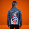 Campera de Jean Customizada Demon Slayer Akaza Mujer
